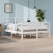 vidaXL Cadru de pat, alb, 160x200 cm, lemn masiv de pin