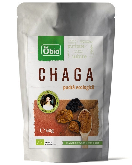 Chaga pulbere bio 60g OBIO