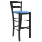 Scaun Paesana bar - cadru wenge - imitatie piele albastru - 21898