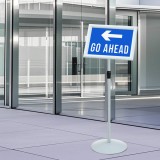 vidaXL Suport poster tip pedestal Argintiu 33 x 33 x 126 cm 42030061