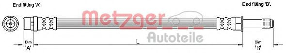 Conducta / cablu frana VW CRAFTER 30-35 bus (2E) (2006 - 2016) METZGER 4110279