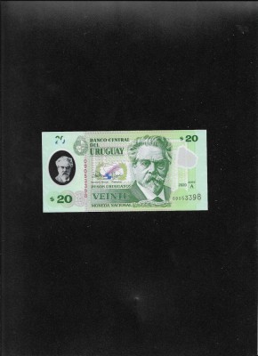 Uruguay 20 pesos 2020 seria09053398 unc polimer foto