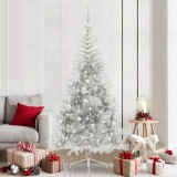 VidaXL Pom de Crăciun artificial pre-iluminat Argintiu 210 cm PET 3397222