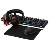 Cumpara ieftin Set gaming 4 in 1 Varr squad, mouse, tastatura, casti, mousepad