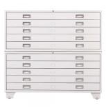Dulap metalic pt. Desene, Harti A1 cu 10 sertare, 1000x700x1190 mm (LxlxH), Asamblat, PLUS