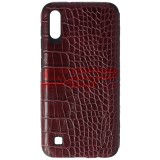 Toc TPU Leather Crocodile Samsung Galaxy A10 Burgundy