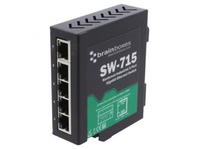 Switch Ethernet Neadministrabil 5 Porturi RJ45 5-30VDC foto
