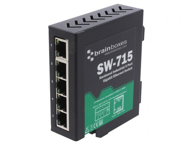 Switch Ethernet Neadministrabil 5 Porturi RJ45 5-30VDC