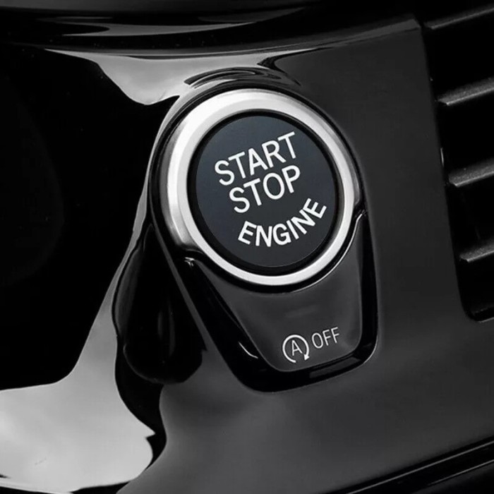 Capac Buton Start Stop pentru BMW Seria F - cu functia Start - Stop - Negru