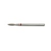 Bit diamant pentru cuticule, flacără, br&acirc;u roșu 243-018R
