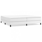 Cumpara ieftin Cadru de pat, alb, 200x200 cm, piele ecologica