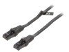 Cablu Vention Patch U/UTP Cat6 Negru 2m, Cupru, Conector RJ45
