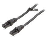 Cablu Patch U/UTP Cat6 Negru 2m 32AWG