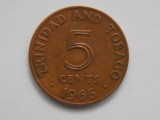 5 CENTS 1966 TRINIDAD TOBAGO, America Centrala si de Sud