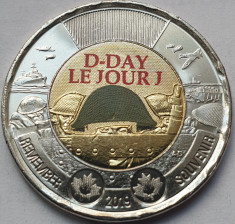 2 Dollars 2019 Canada, D-Day 75 Anniversary, unc, color foto