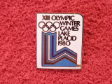 Insigna Ski - Jocurile Olimpice de Iarna 1980 LAKE PLACID (New York - SUA)