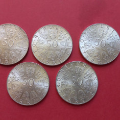 Moneda Argint Austria 50 Schilling 1974