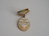 QW9 L 10 - Insigna - tematica comunism - Fruntas in gospodarirea comunei an 1973, Romania de la 1950
