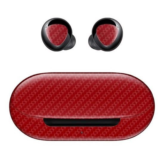 Folie Skin Samsung Galaxy Buds Plus - ApcGsm Wraps Carbon Geranium Red