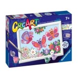 Cumpara ieftin Kit pictura pe numere Ravensburger - Fluturi fericiti