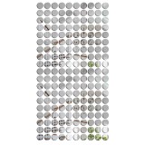 Set 100 Oglinzi Acrilice, in Forma de Bulina, Decorative, pentru Decorarea Peretilor, 2 x 2 cm, CBD CORAL BEST DEALS Argintiu 2 cm 2 cm 2 cm Argintiu