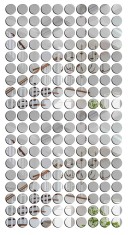 Set 100 Oglinzi Acrilice, in Forma de Bulina, Decorative, pentru Decorarea Peretilor, 2 x 2 cm, CBD CORAL BEST DEALS Argintiu 2 cm 2 cm 2 cm Argintiu