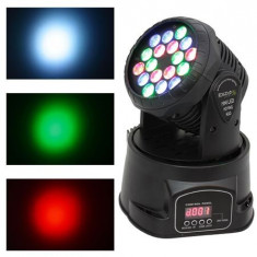 Moving head led beam 18x3w foto