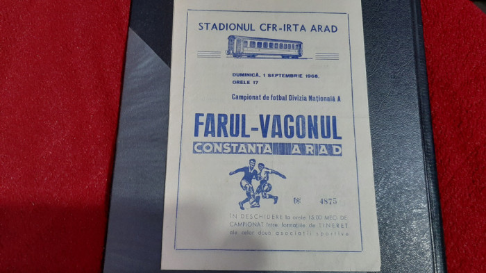 program VAGONUL ARAD - FARUL CONSTANTA