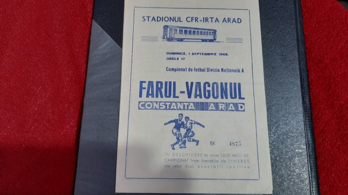 program VAGONUL ARAD - FARUL CONSTANTA