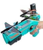 Jucarie Pistol Lansare Avion cu 4 Avioane, Plastic Non-Toxic, Peste 3 Ani, Dimensiuni Pachet 25x6x18cm