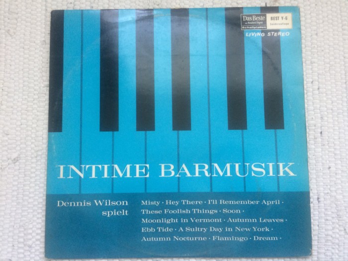 Dennis Wilson Quartett Intime Barmusik disc vinyl lp muzica jazz pian RCA VG+