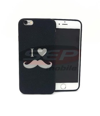 Toc TPU Plush I love Moustache Samsung Galaxy S6 Edge foto