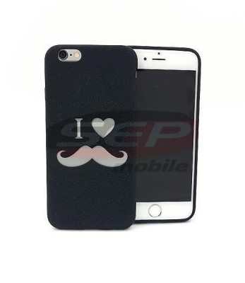 Toc TPU Plush I love Moustache Samsung Galaxy S7 Edge foto