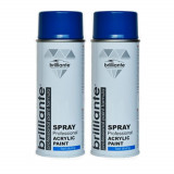 Cumpara ieftin Pachet 2 x Vopsea Brilliante Spray Albastru Trafic RAL 5017 400 ml