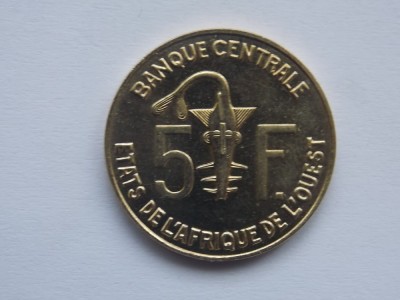 5 FRANCS 2004 STATELE AFRICANE DE VEST-AUNC foto