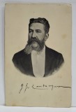 PRINTUL GHEORGHE GRIGORE CANTACUZINO - NABABUL , 1832 - 1913 ,FOTOGRAFIE FORMAT CARTE POSTALA , SEMNATURA REPRODUSA , SFARSITUL SEC. XIX