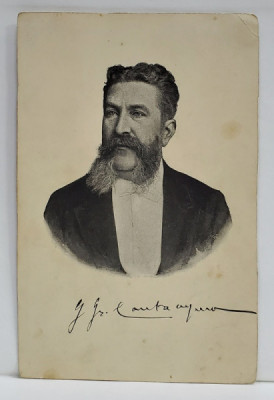 PRINTUL GHEORGHE GRIGORE CANTACUZINO - NABABUL , 1832 - 1913 ,FOTOGRAFIE FORMAT CARTE POSTALA , SEMNATURA REPRODUSA , SFARSITUL SEC. XIX foto