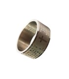 Cumpara ieftin Inel Barbati Argintiu cu Rugaciune Spaniola, Inox, Marimea 21, BR79-4