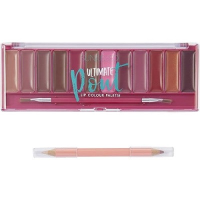 Paleta machiaj buze, Sunkissed, Ultimate Pout, 12 rujuri, creion si pensula aplicare foto