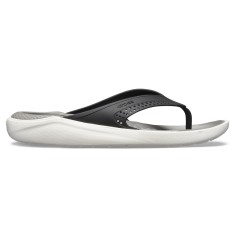 Slapi Crocs LiteRide Flip Negru - Black/Smoke