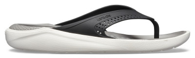 Slapi Crocs LiteRide Flip Negru - Black/Smoke foto