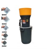 Cumpara ieftin Moara de cereale HOLZ MILL-25 GRI, cu galeata din metal cu 5 site,de 2 mm, 3mm, 4 mm, 6 mm si una de 8 mm