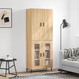 VidaXL Dulap &icirc;nalt, stejar sonoma, 69,5x34x180 cm, lemn compozit 3195750