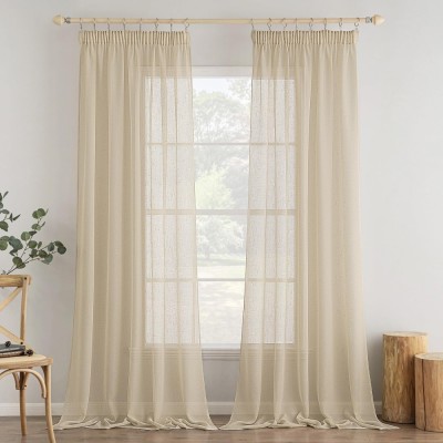 Set 2 Bucati Draperie, 140 X 245 Cm, Bej - CN foto