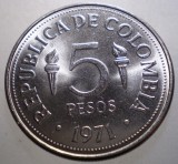 J.218 COLUMBIA 6th Pan-American Games 5 PESOS 1971 XF/AUNC, America Centrala si de Sud, Cupru-Nichel