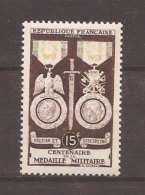 Franta 1952 - Centenarul Medaliei militare, MNH foto