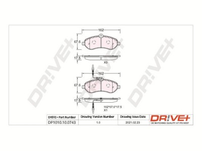 Dr!ve+ DP1010.10.0743 set placute frana,frana disc foto