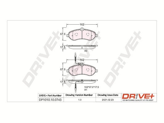 Dr!ve+ DP1010.10.0743 set placute frana,frana disc