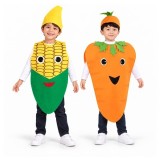 Cumpara ieftin Set 2 costume pentru copii, Porumb și Morcov DEPOX&reg;, portocaliu/galben, marime universala