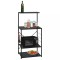 Dulap cuptor microunde, negru, 60x39,6x123 cm, lemn prelucrat